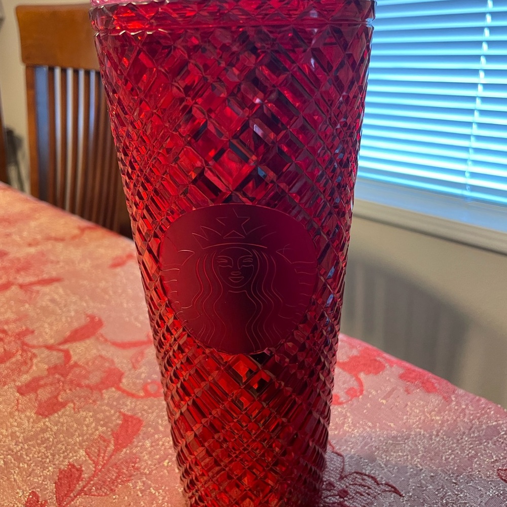Starbucks Ruby Red Textured Tumbler 24oz NEW